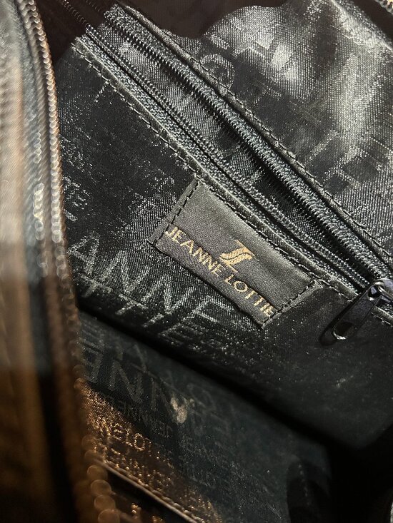 Jeanne Lottie Vintage Newspaper Print Clutch Lucite Handles Statement Bag Bold - Picture 12 of 14